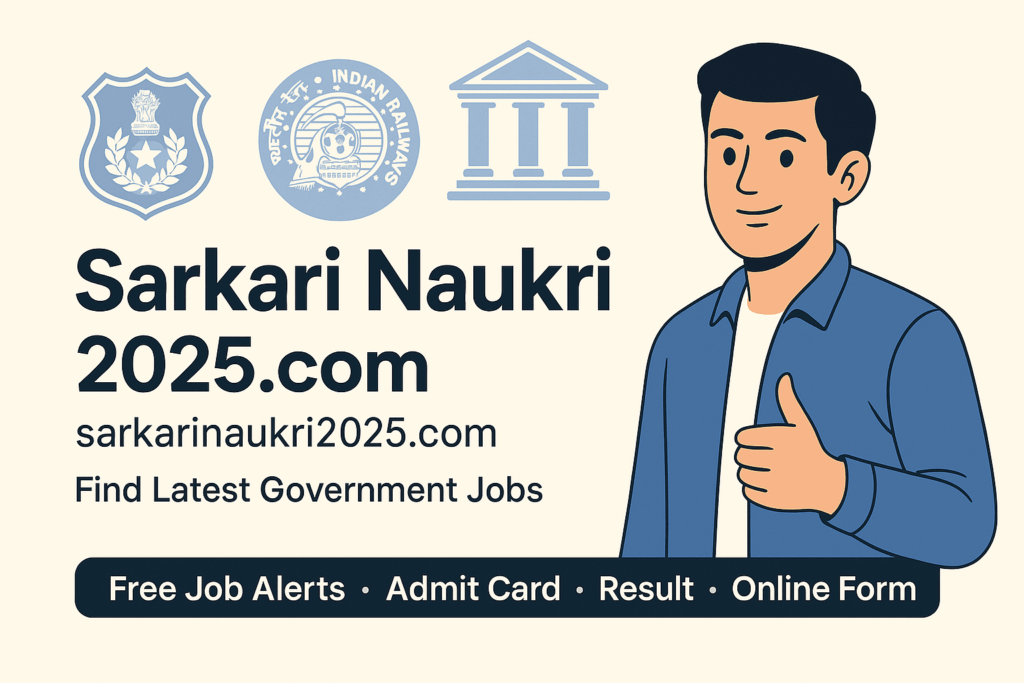 Naukri Sarkari Naukri 2025 Find latest Govt job in india