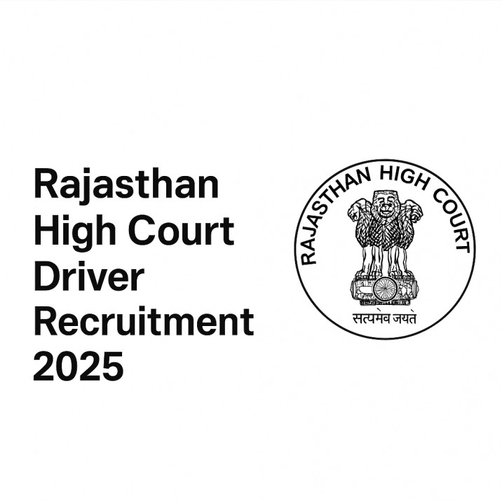 Rajasthan High Court Driver Recruitment 2025, Apply Online