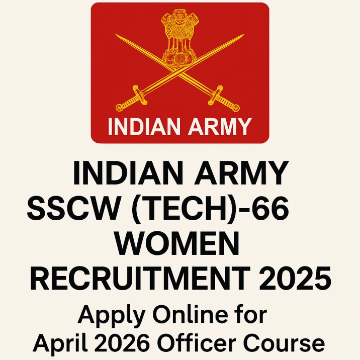 Indian Army SSCW (Tech)-66 Women Recruitment 2025 – Apply Online for April 2026 Course