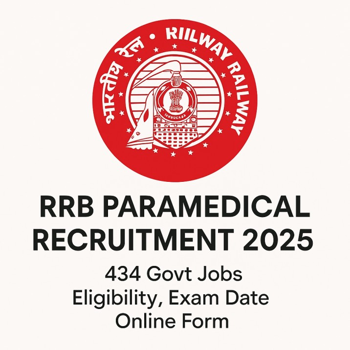 RRB Paramedical Recruitment 2025, Apply Online