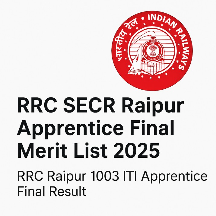 Railway SECR Apprentice 2025 Merit List Released | Check Final Result PDF