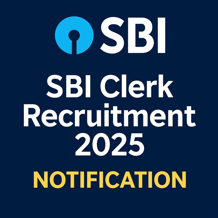 SBI Clerk Recruitment 2025 Notification, Apply Online