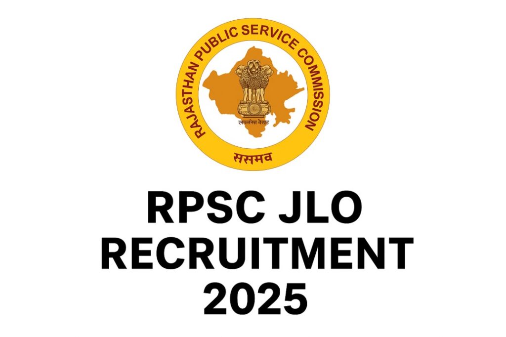 RPSC JLO Recruitment 2025, Apply Online