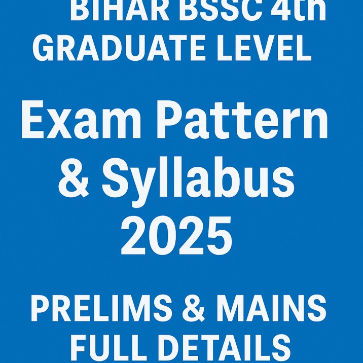 Bihar BSSC 4th Graduate Level Exam Pattern & Syllabus 2025