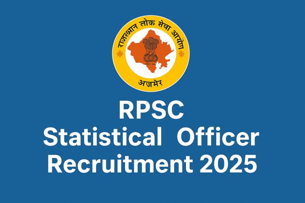 RPSC Statistical Officer Recruitment 2025