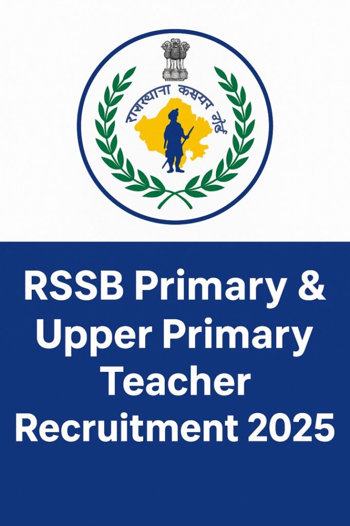 RSSB Primary & Upper Primary Teacher Recruitment 2025 – Apply Online for 7759 Teacher Vacancies