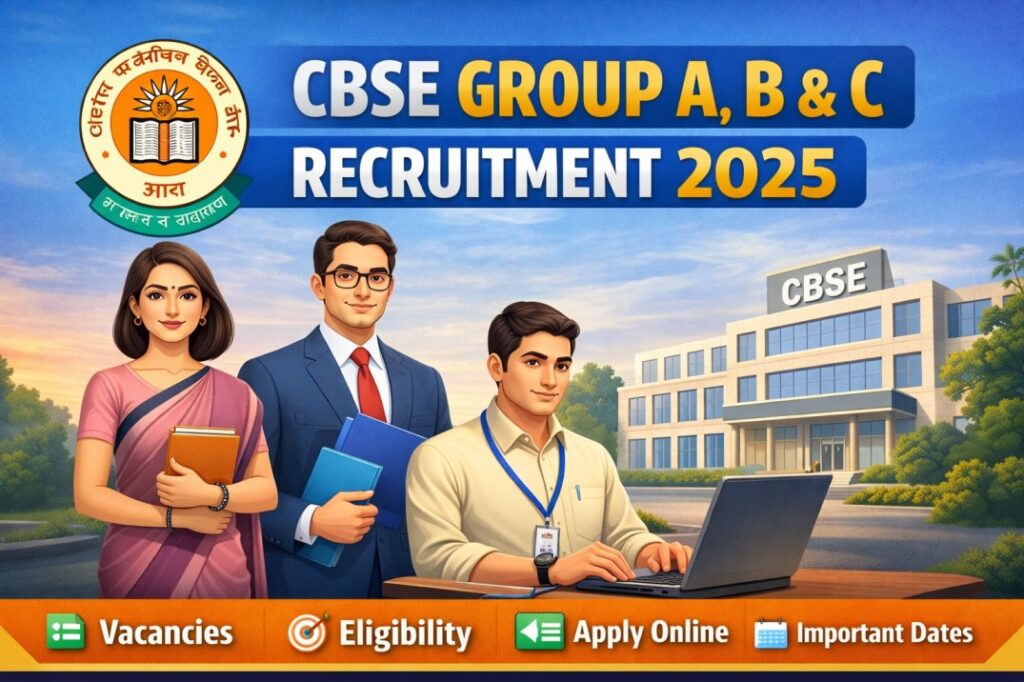 CBSE Group A B C Recruitment 2025 Answer Key Out – Download Now for 124 Posts