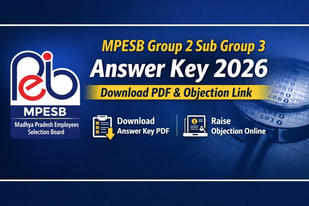 MPESB Group 2 Sub Group 3 Answer Key 2026