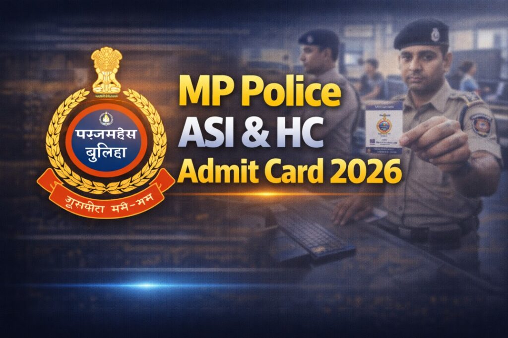 MP Police ASI & HC Admit Card 2026 Download Link, Exam Date