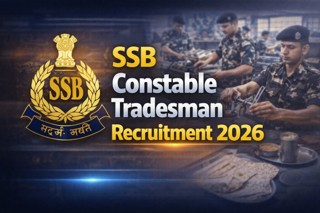SSB Constable Tradesman Recruitment 2026 – Apply Online, Eligibility, Age Limit & Selection Process