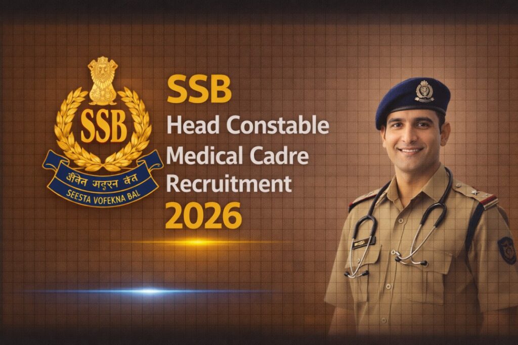 SSB Head Constable Medical Cader Recruitment 2026 – 76 Posts Online Apply