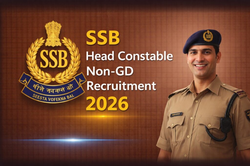 SSB Head Constable Non-GD Recruitment 2026 – 233 Posts Online Apply