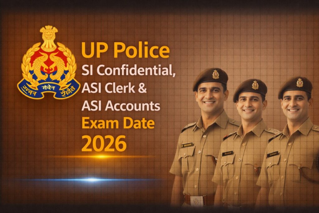 UP Police SI Confidential, ASI Clerk & ASI Accounts Exam Date 2026 – Check Schedule
