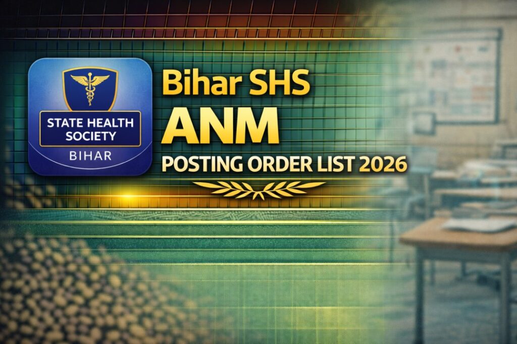 Bihar SHS ANM Posting Order List 2026 – Download District Allotment PDF