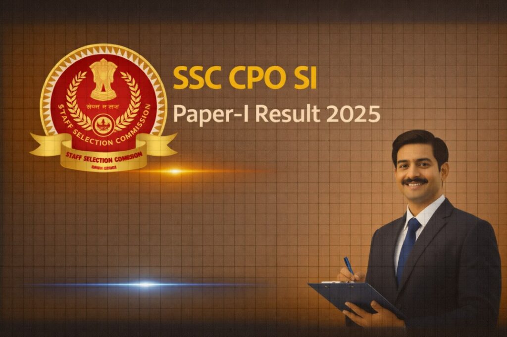 SSC CPO SI Paper-I Result 2025 – Check Merit List & Score PDF