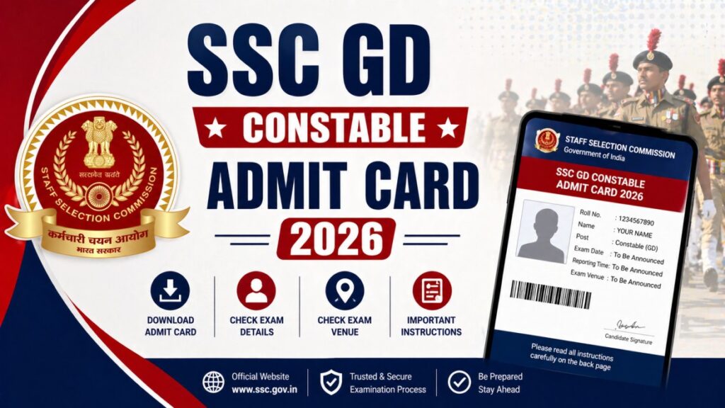 SSC GD Constable Admit Card 2026 Out – Download Hall Ticket & Check Exam Date