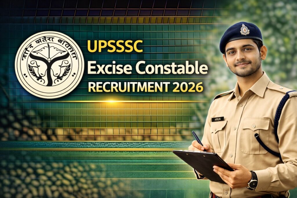 UPSSSC Excise Constable Recruitment 2026 – 722 Posts, Online Form, Eligibility, Important Dates & Selection Process
