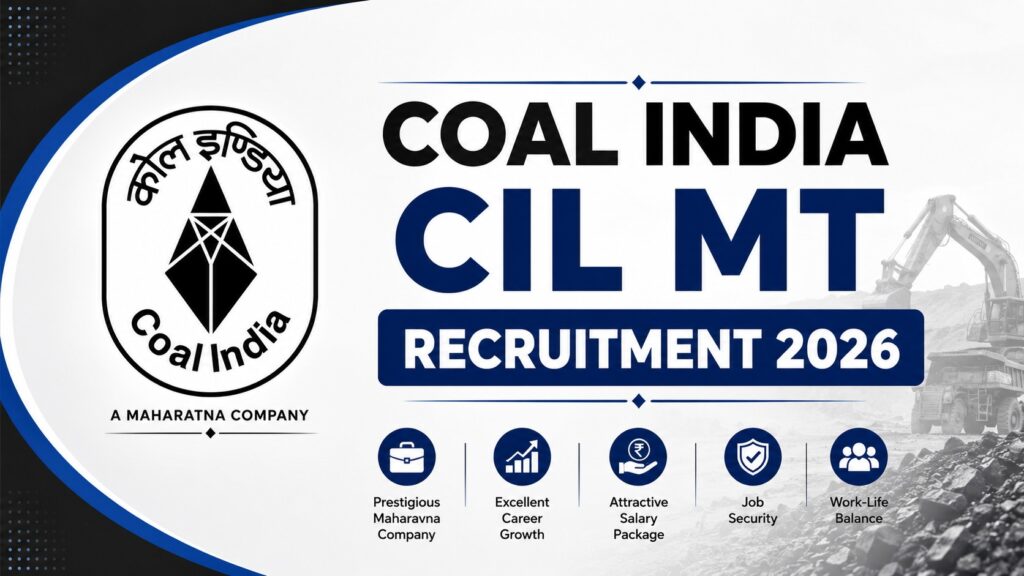 Coal India CIL MT Recruitment 2026 Apply Online for 276 Posts