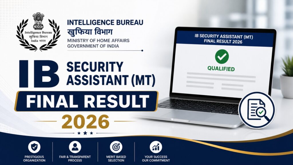 IB Security Assistant (MT) Final Result 2026 Out – Download Selection List PDF
