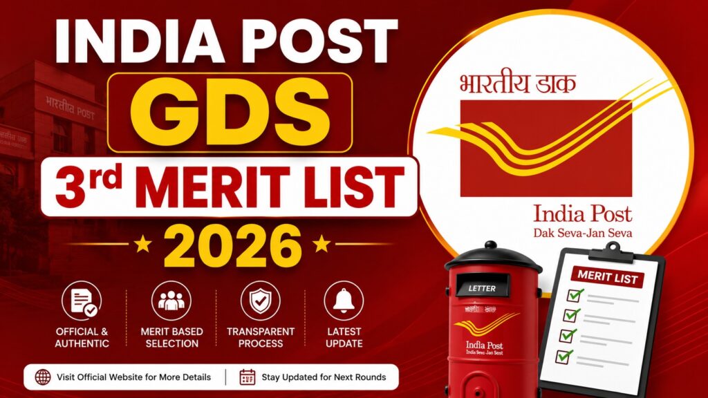 India Post GDS 3rd Merit List 2026 Out – Download Selection PDF