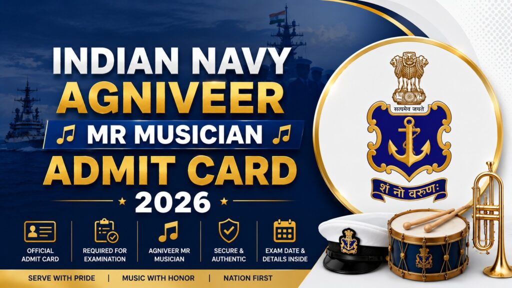 Indian Navy Agniveer MR Musician Admit Card 2026 Out – Download Hall Ticket
