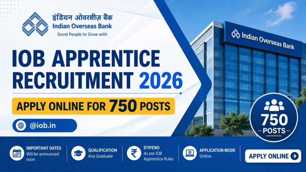 IOB Apprentice Recruitment 2026: Apply Online