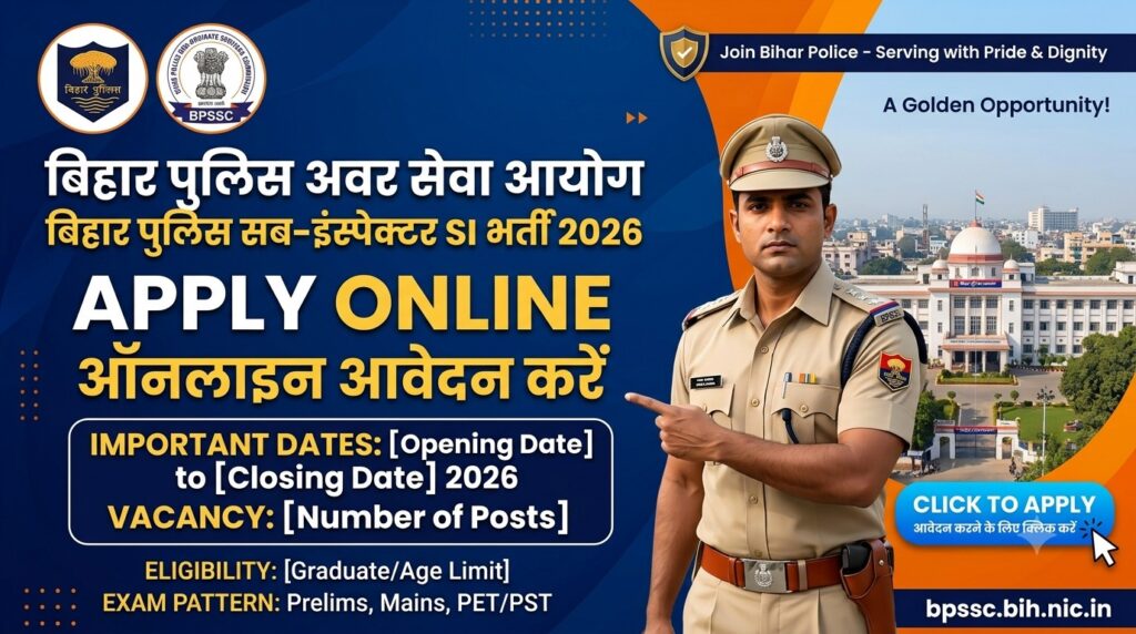BPSSC Bihar Police Sub Inspector SI Recruitment 2026
