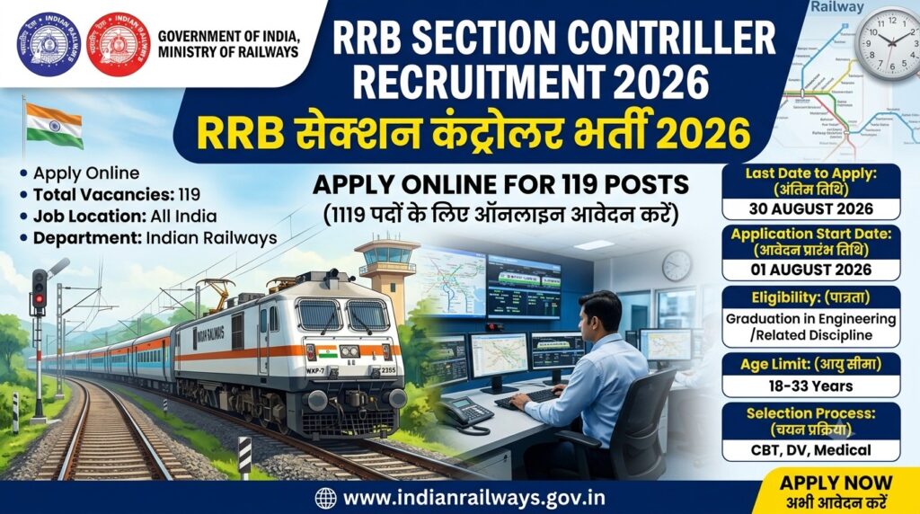RRB Section Controller Recruitment 2026