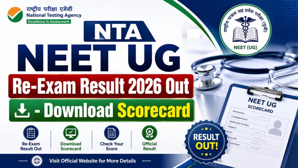 NTA NEET UG Re-Exam Result 2026 Out
