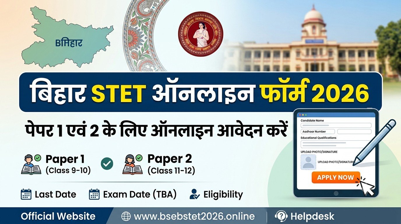 Bihar STET Online Form 2026 Banner