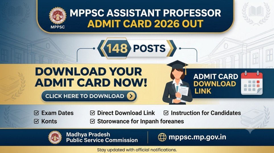 MPPSC Assistant Professor Admit Card 2026 Banner