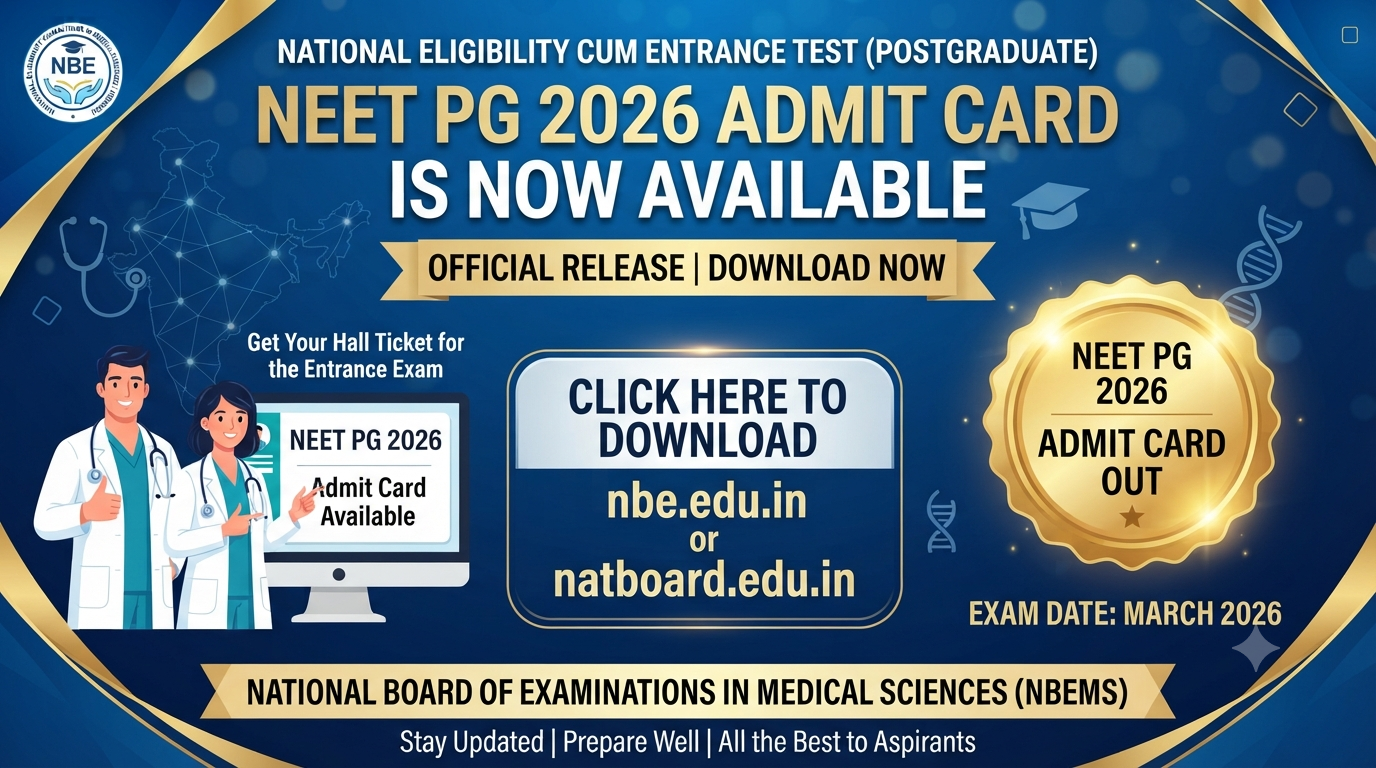 NEET PG Admit Card 2026 Banner