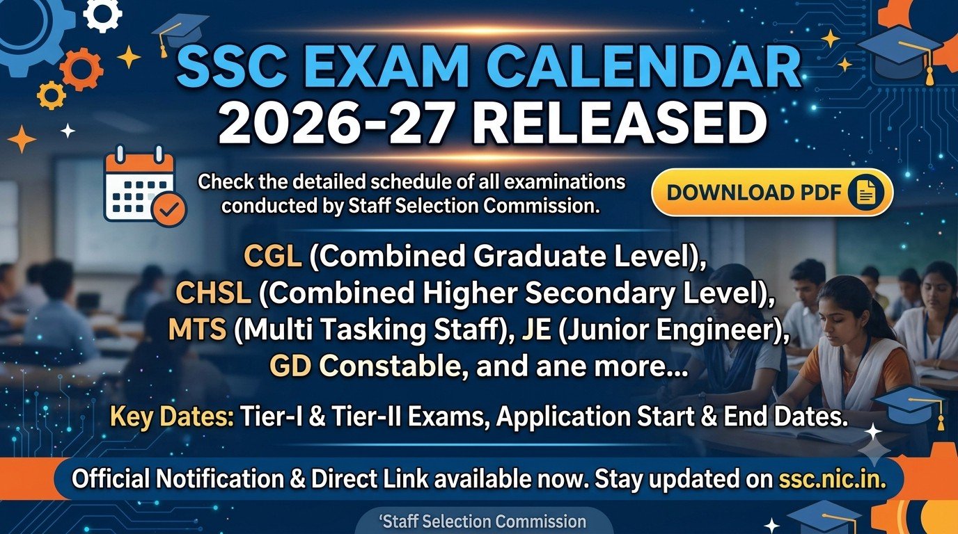 SSC Exam Calendar 2026-27 Banner