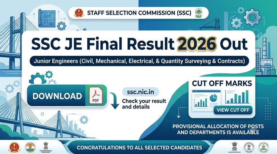 SSC JE Engineer Final Result 2026 Banner