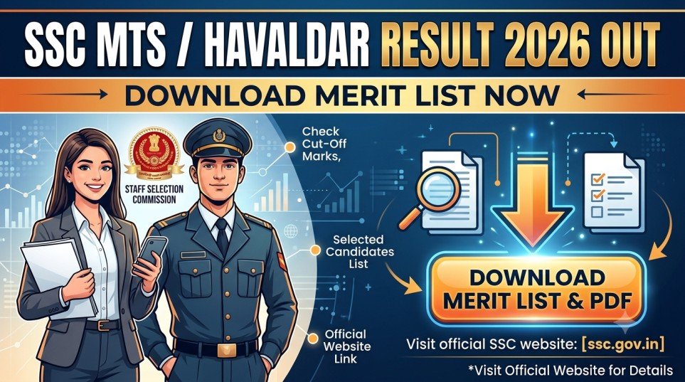 SSC MTS / Havaldar Result 2026 Merit List PDF