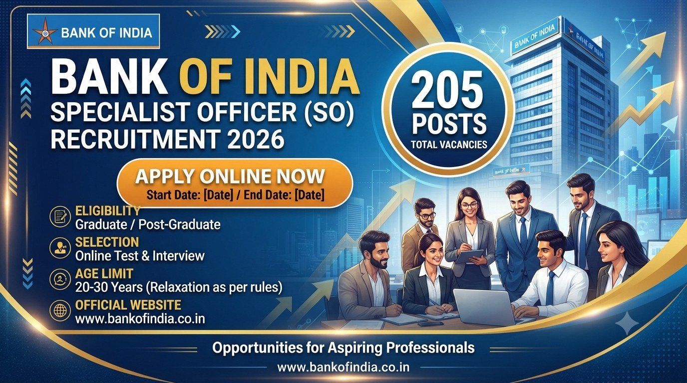 Bank of India BOI SO Recruitment 2026
