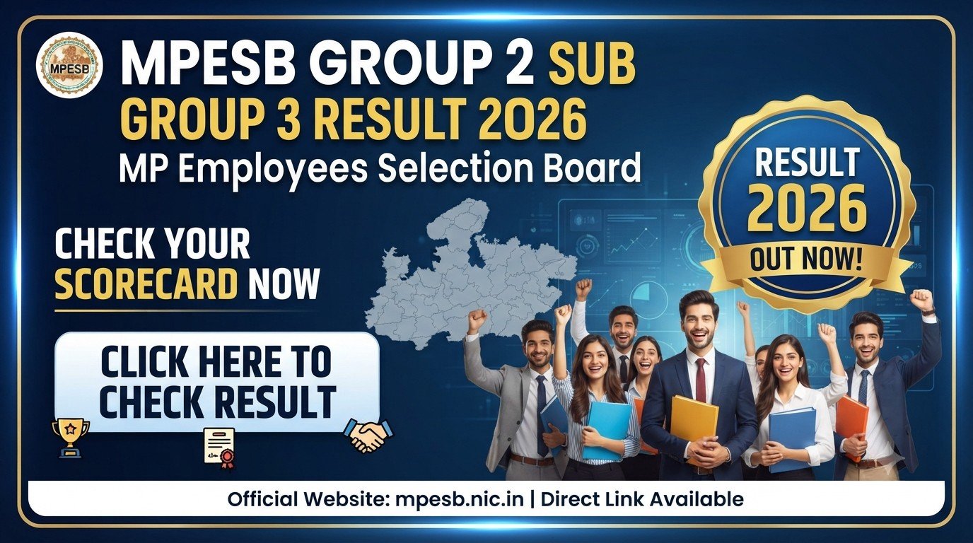 MPESB Group 2 Sub Group 3 Result 2026